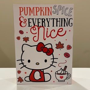 New Sanrio Hello Kitty PUMPKIN SPICE & EVERYTHING NICE Wall / Shelf Decor